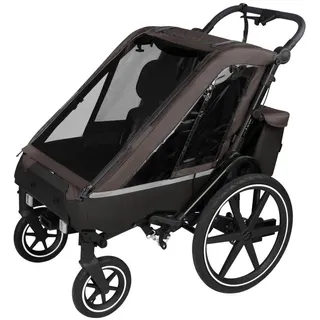 ABC DESIGN 3in1 Fahrradanhänger Kinderwagen braun/schwarz