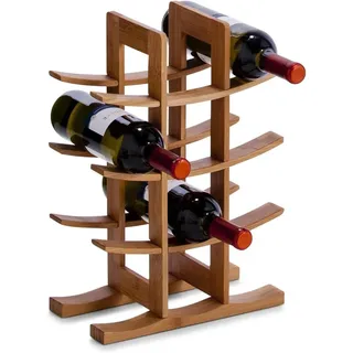 Avilia Flaschenregal | Weinregal | Flaschenhalter aus Bambus | Weinregal aus Holz für 12 Flaschen | Weinregal aus Bambus für 12 Flaschen 30 x 16 x 42 cm