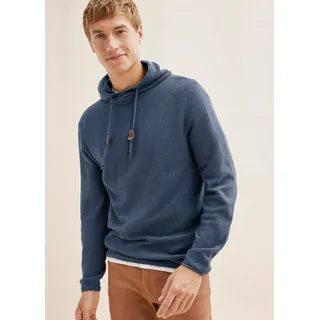 bonprix Strickpullover »Kapuzenpullover mit Baumwolle« Kapuzenpullover mit Baumwolle, blau