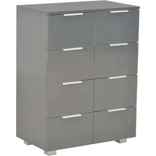 SYFAXTM Sideboard Hochglanz-Grau 60x35x80 cm Holzwerkstoff - Grau