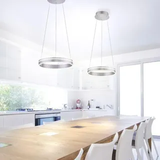 LED Pendelleuchte Q-Vito Ø 40cm CCT Stahl - Silber