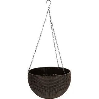 Blumentopf Strend Pro Modern, hängend, zum Aufhängen, braun, 26x16cm, mit Kette und Aufhänger