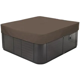 BaCover Whirlpool Abdeckung Wasserdicht, 210D Hot Tub Cover, Spa Abdeckplane Whirlpool, Whirlpool Schutzhülle Schutz vor Wind UV schützende,Kaffee,228x228x30cm