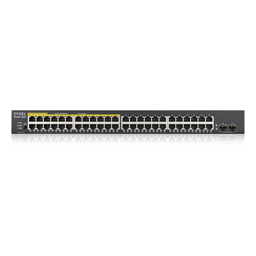 Bild von GS1900 Rackmount Gigabit Ethernet (10/100/1000) Power over Ethernet (PoE) Schwarz