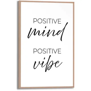 Reinders! Reinders "Positive Vibes", Home Office - schwarz-weiß - MDF - Sprüche - 20x30 cm, farbe bild(er): schwarz, weiß),