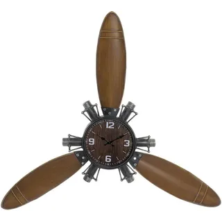 Wanduhr Home ESPRIT Braun Schwarz Metall Holz MDF Vintage 121 x 7 x 106 cm