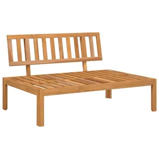 vidaXL Garten-Mittelsofa aus Paletten Massivholz Akazie - Braun