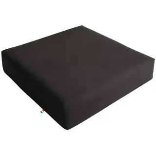GM Anti-Dekubitus-Kissen für Rollstuhl 42x42x8 cm Memory-Schaum und Polyurethan Stuhlkissen für ältere Menschen Made in Italy (Black)