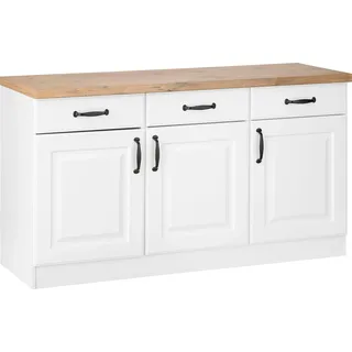 WIHO KÜCHEN Unterschrank Erla 150 x 50 x 86 cm Weiß