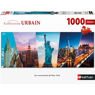 Puzzles Nathan 4005556873210 1000 Teile-New York Sehenswürdigkeiten American Puzzle Erwachsene