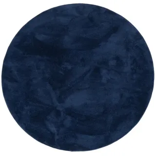Pergamon Fellteppich Super Soft Pearl Rund , Dunkelblau , Textil , 200x200 cm , Teppiche und Böden, Teppiche, Schaffelle & Kuhfelle
