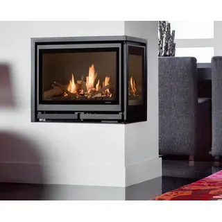Wanders Gaskamin | SQUARE 60G Eck Links oder Rechts | Gaswahl | 4,8 kW