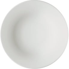 Alessi "KU", 4 Stück Speiseteller aus weißem Porzellan, 27 x 27 x 3 centimeters