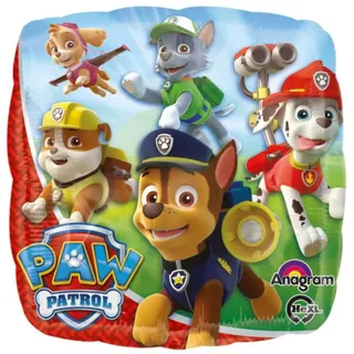 Amscan 3017901 - Standard Folienballon Paw Patrol, Druchmesser circa 43 cm, Heliumballon, Geburtstag, Dekoration