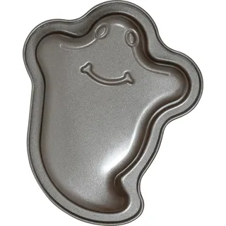 FIESTAS GUIRCA | Metallische Kuchenform Gespenst (14 cm) - Süßigkeiten Dekoration für Halloween und Gespensterpartys - Ideal für Feiern und Events - Grau