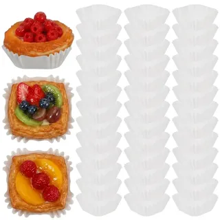 Amosfun 1000 Stück Einweg Muffinförmchen Papier Quadratisch 6X4.5X2.5 Cm Für Kuchen Mondkuchen Backen Party Dekoration Praktisch Und Hitzebeständig