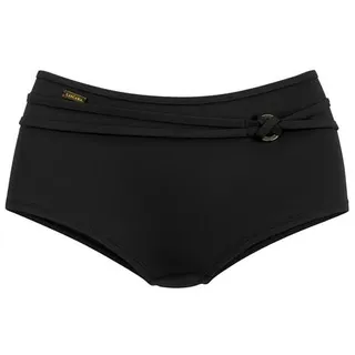 LASCANA Bikini-Hotpants »Italy« mit Ziergürtel, schwarz,