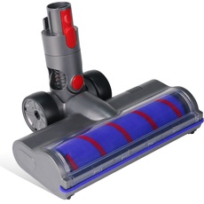 KENVOR Bürste kompatibel mit Dyson Staubsauger V7, V8, V10, V11, V15, Softroller-Aufsatz mit Schnellspanner und 4 LED-Leuchten für Hartböden