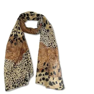 SHTGOI Leopard Schal Chiffon Seidenschal Stola Damen Sommer Leicht Animal Print Elegante Hochwertiges Seidentuch Halstuch Lange Tücher Deko Sonnenschutz Kopftücher Schal Wrap Shawl