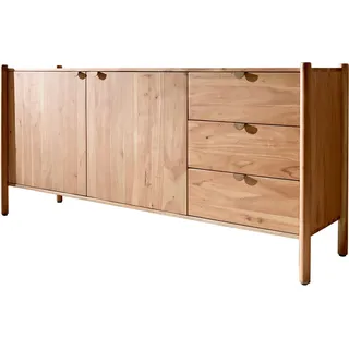 DeLife Sideboard Caius 175 cm Akazie Aura 2 Türen 3 Schubladen