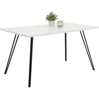 Hela JENN 140 x 76 x 80 cm hochglänzend weiß