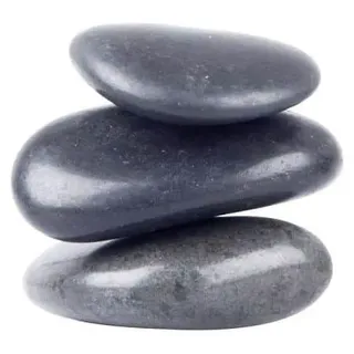 Insportline Lavasteine, Flusssteine, 4-6 cm - 3 Stück - Schwarz