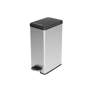Curver 213298 Mülleimer 40 l (B x H x T) 250 x 610 x 420 mm Silber, Schwarz 1 St.