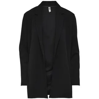 JdY Eleganter Blazer Langarm Basic Cardigan Business Jacke Mantel ohne Verschluss JDYGEGGO, Farben:Schwarz-2, Größe:XXL