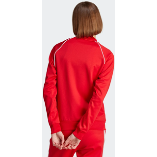 Trainingsjacke ADIDAS ORIGINALS "ADICOLOR CLASSICS SST ORIGINALS", Damen, Gr. XXL, rot (better scarlet), Obermaterial: 50% Baumwolle, 43% Polyester, 7% Elasthan, gestreift, Jacken Trainingsjacke, Sportjacke Superstar