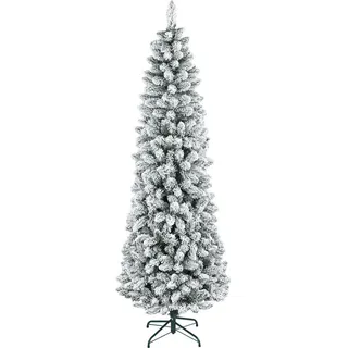 Homcom Künstlicher Weihnachtsbaum, 210 cm Christbaum mit 687 Spitzen für Weihnachten , Grün , Kunststoff, Metall , 210 cm , Dekoration, Weihnachtsdekoration, Christbäume & Zubehör