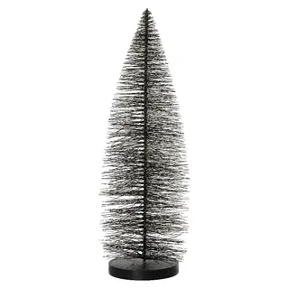 Decoris Statue Weihnachtsbaum schwarz mit Gold 20cm - Schwarz, Gold