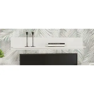 Dmora - Regal Zory, Gestell, Wandregal, Mehrzweckregale, 16x100 h18 cm, Weiß