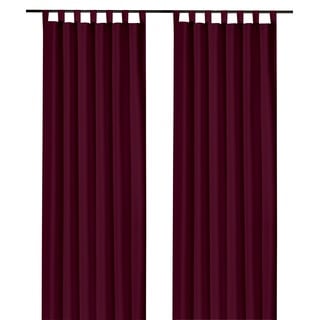 heimtexland ® Schlaufenschal Kräuselband Uni Bordeaux-Rot HxB 245x140 Blickdicht Lichtdurchlässig Vorhang ÖKOTEX Typ117