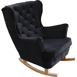 DomoHome Relaxsessel Armlehnensessel Armlehnen Fernsehsessel Loungesessel Polstersessel Couchsessel Armsessel Chair Wohnzimmersessel Ohrensessel | 102x81x95cm | Black_29862 - Schwarz