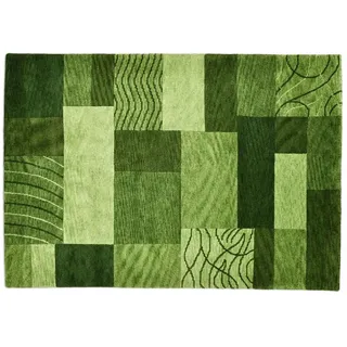 THEKO Domas 4028 Wollteppich 70 x 140 cm Grün