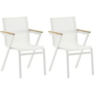gardenson Mexico Stapelsessel 57 x 61 x 87 cm weiß