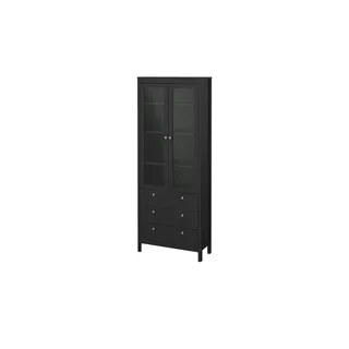 Home Affaire Vitrine Madrid 78 x 32,5 x 199 cm Schwarz