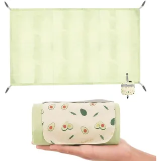 CICISTORY Mini Picknickdecke, wasserdichte Sandfeste, Grün Campingdecke, 150×100CM Stranddecke, Leichtgewichtige Faltbare Campingmatte für Reisen, Picknick, Camping, Musikfestival