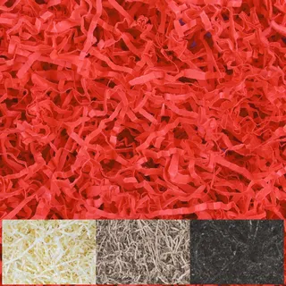 Creative Deco 200g Rot Füllmaterial Geschenk aus Papier | Stroh für Pakete | Papier-Schnitzel | Deko Verpackungsmaterial für Weihnachts-Geschenke | KOMMT IN Blauer Tasche