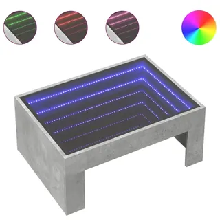 vidaXL Couchtisch mit Infinity-LED Betongrau 70x50x30 cm - Grau