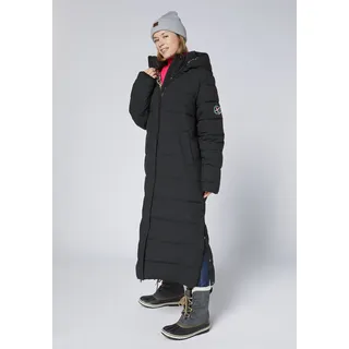 Steppmantel CHIEMSEE, Damen, Gr. XS (32), schwarz (schwarz beauty), 100% Polyester, Mäntel Steppmantel