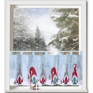 WECKBRODT »Wichtel Winter« Schlaufen 1 Stk. tlg. Bistro, Microsatin, Weihnachten, HxB 45x120cm, Gardine, Store,