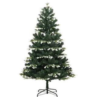 vidaXL Künstlicher Weihnachtsbaum Klappbar Beschneit 210 cm