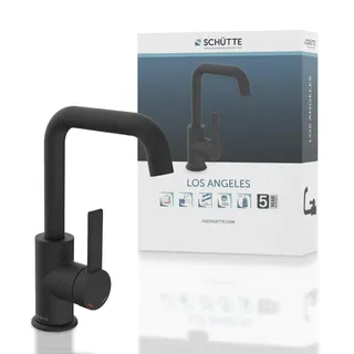 Schütte Los Angeles Waschtischarmatur Schwarz matt