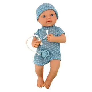 Leantoys Lalka Bobas w Niebieskim Ubranku Czapeczka Smoczek Ko?derka