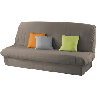 douceur d'Intérieur - 1603199, Bettcouch Schonbezug, 120 x 140 cm, 185 x 200 cm, Essentiel, Polyester Unifarben, Braun