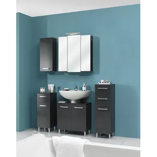 Pelipal Quickset 311 Badmöbel-Set, Holzwerkstoff, Anthrazit, 200/128/33 cm