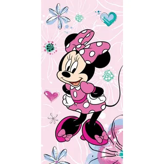 Jerry Fabrics Minnie Mouse Pink Duschtuch Strandtuch Badetuch 70 x 140 cm