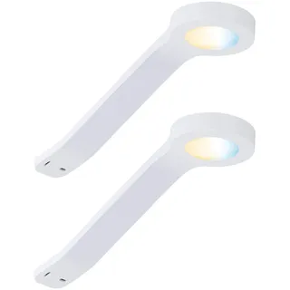 Paulmann 99973 Laterne LED Weiß matt/Kunststoff« 2, Stk., Tageslichtweiß Starter-Set, weiß,
