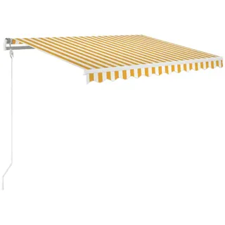 vidaXL Markise Automatisch Einziehbar 350 x 250 cm gelb/weiß